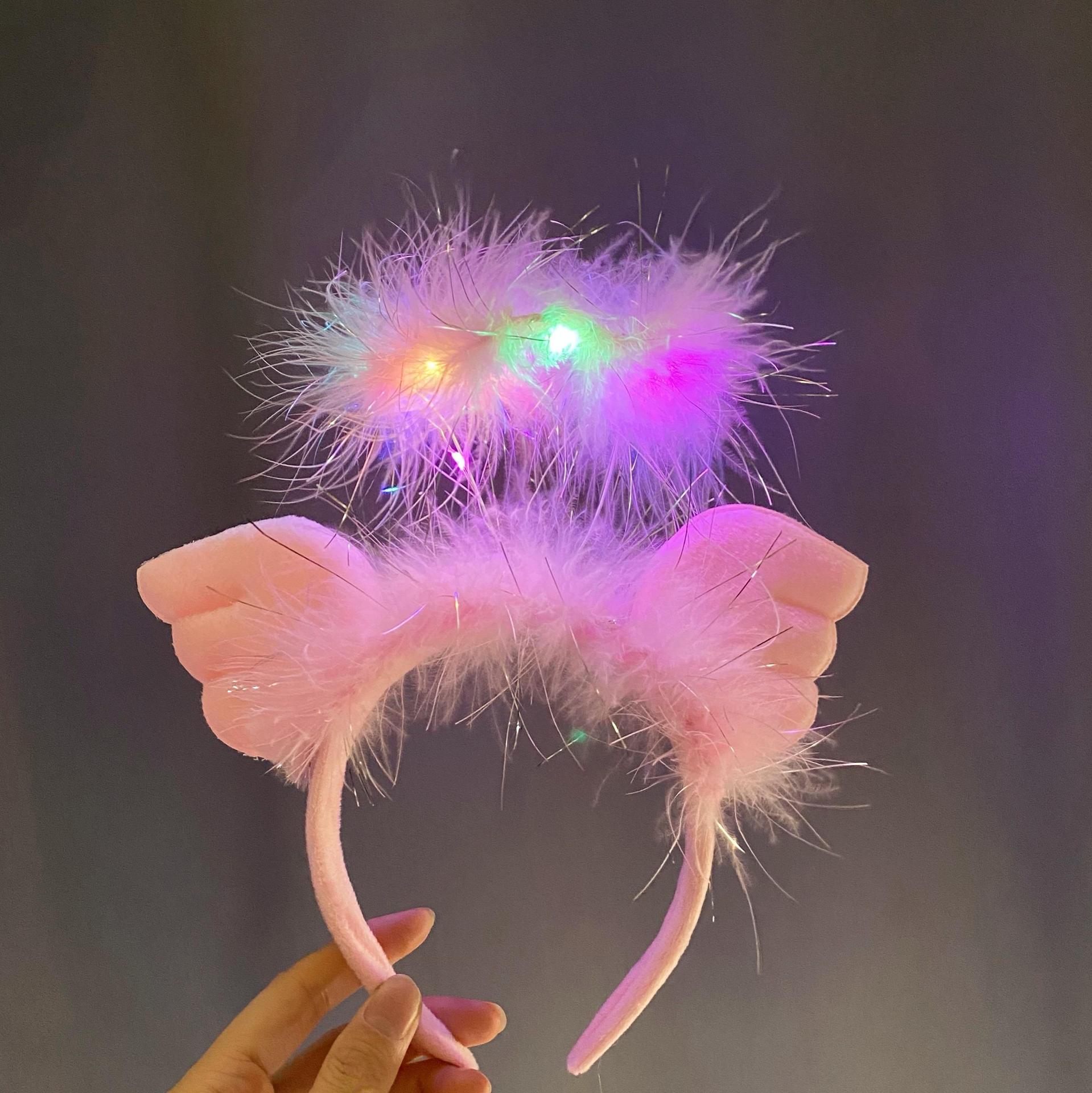 Angel Headband Christmas Headwear With Lights