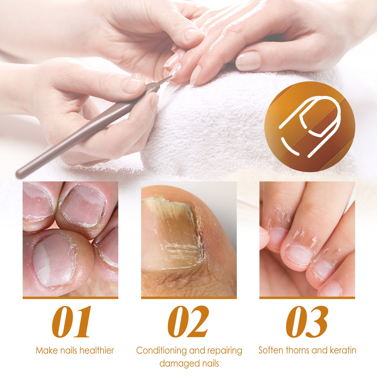 Eelhoe Repair Gray Nail Soft Nail Rotten Nail Dead Skin Moisturizing Care Solution