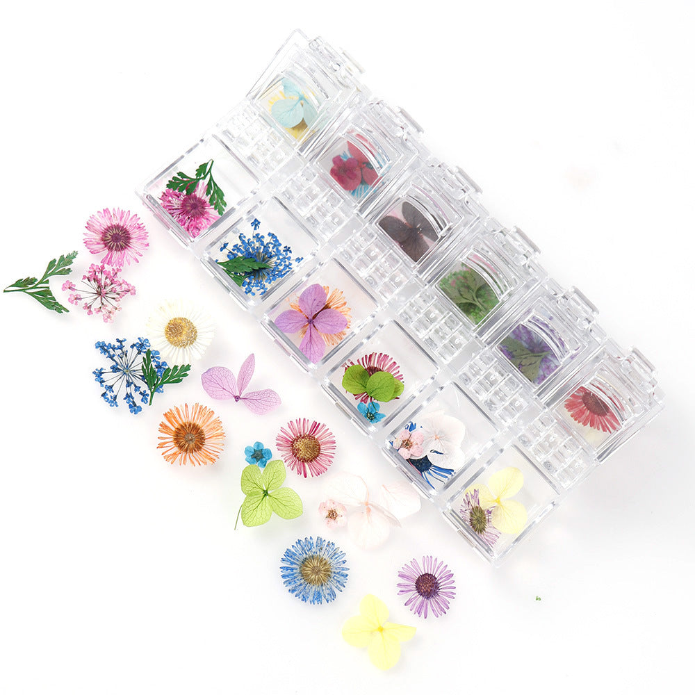 Nail Accessories Handmade DIY Nail Patches With Dried Flowers