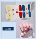 Full Nail Polish Film Net Red Stickers Christmas