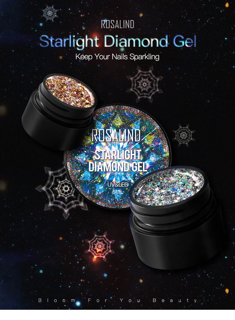 Rosalind Xingyao Diamond Glue 5ML Gel Nail Polish Seven-color Sequins UV Glue