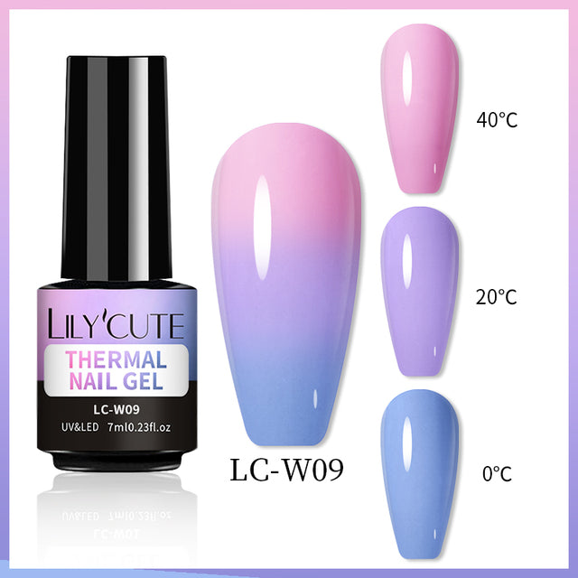 Lilycute Color Changing Thermal Gel Nail Polish Winter Purpl