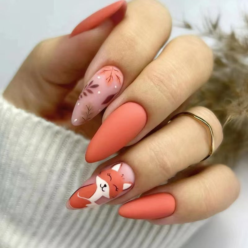 Wear Nail Tip High-grade Purple French Butterfly Black Edge Nail Sticker Nail Stickers