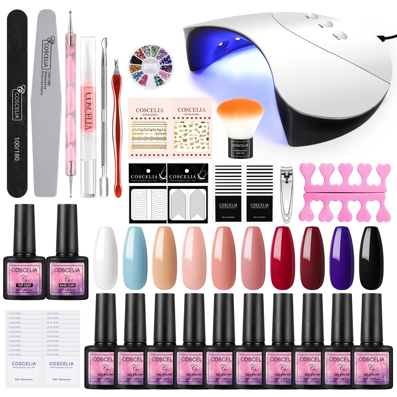 Coscelia Manicure Tool Set Nail Polish Glue Full Set