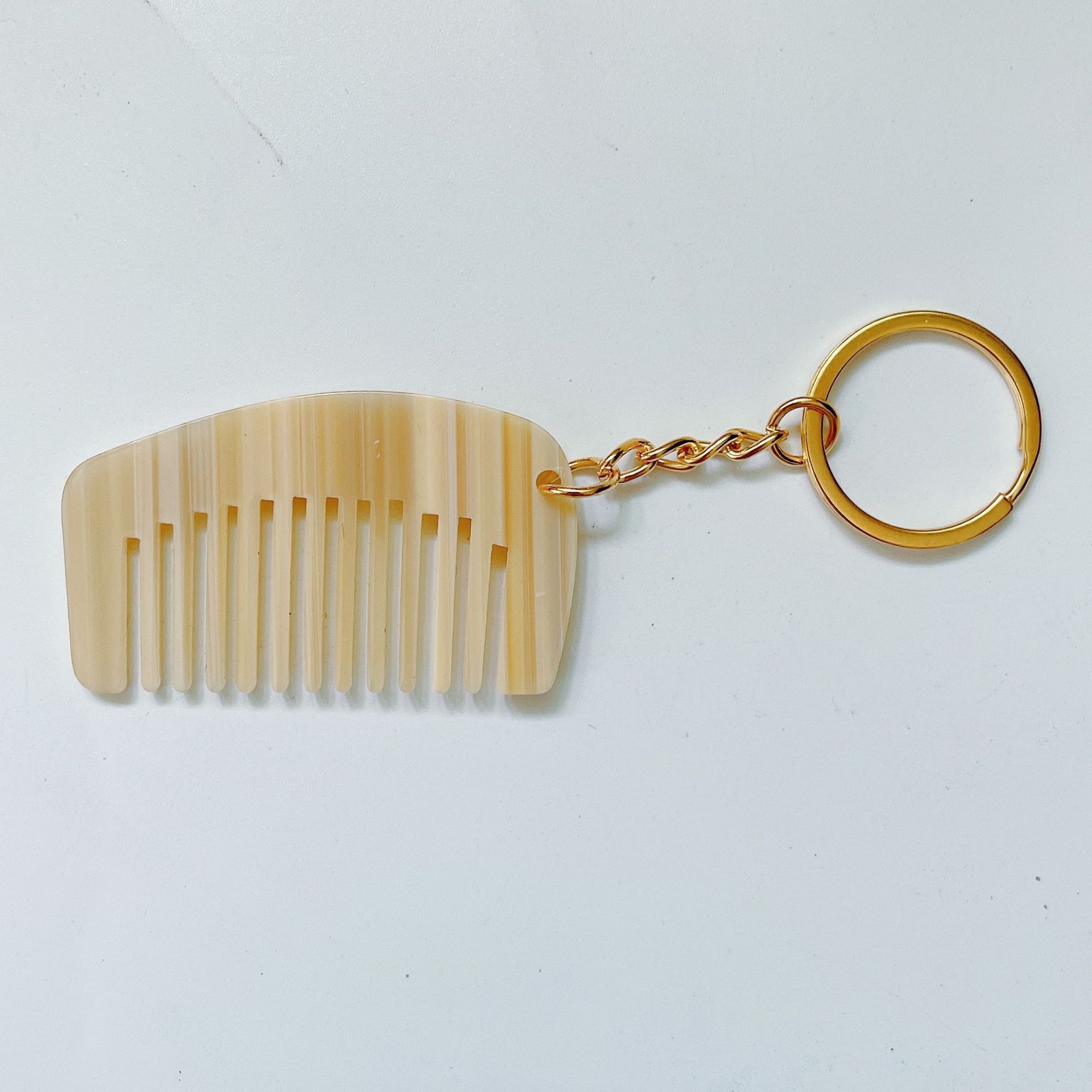 Acetic Acid Plate Mini Comb Key Chain Pendant Portable