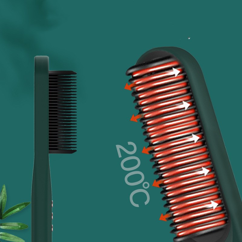 Styling comb negative ion electric hair straightening curler