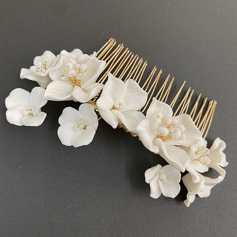 Bridal Headwear Accessories White Ceramic