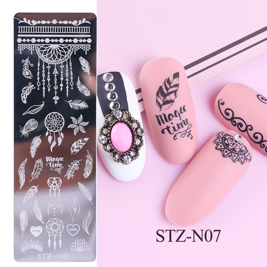 STZ-N04 Nail print small long steel plate