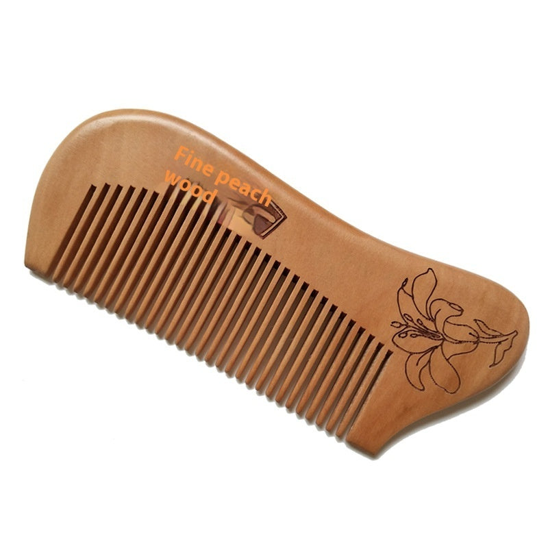 Solid Wood Portable Mahogany Comb