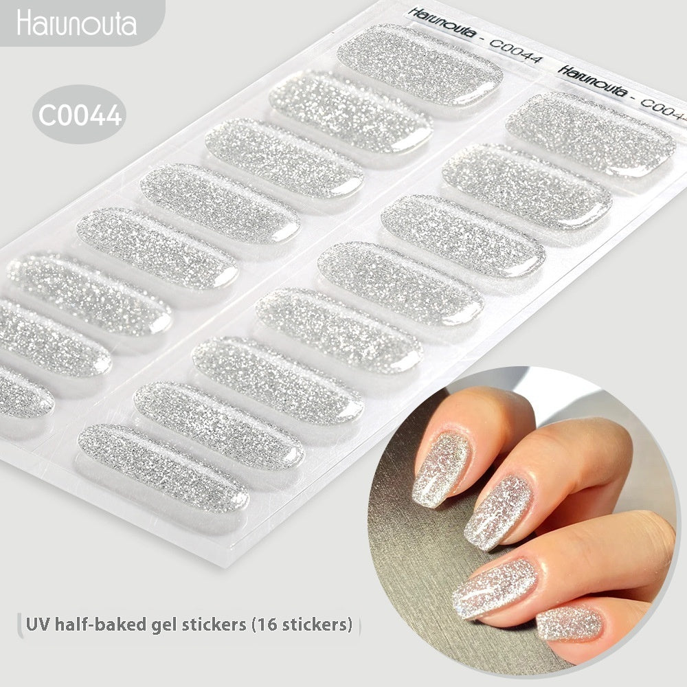 Harunouta Nail Stickers UV Gel Nail Sticker Semi-curing