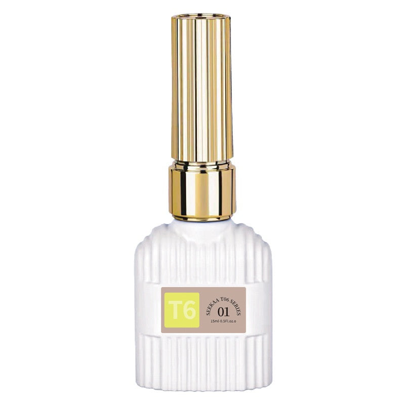 See Kaa Fluorescent White Transparent Nude UV Polish Nail Set