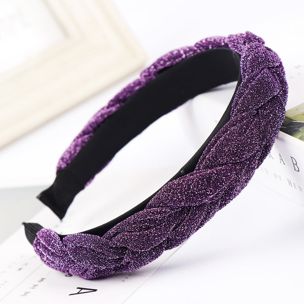 Bright silk cloth wide-brimmed bow headband