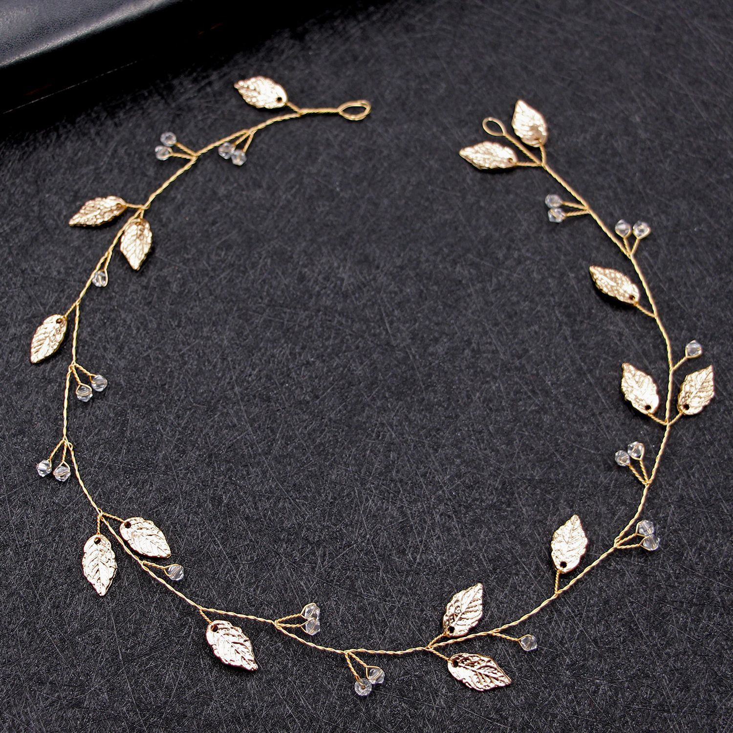 Handmade Hair Comb Alloy Leaves