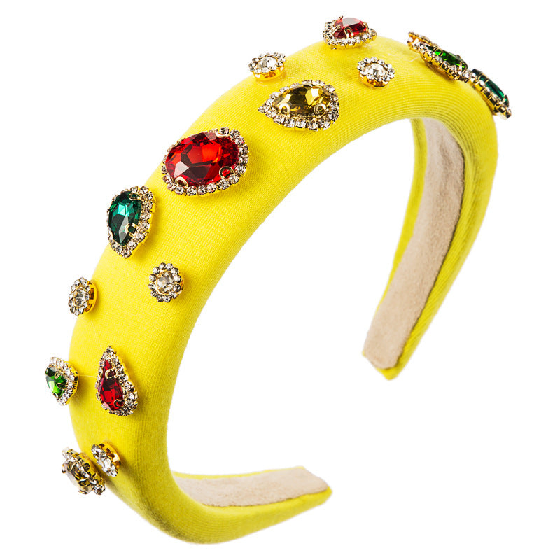 Diamond-studded candy sponge headband