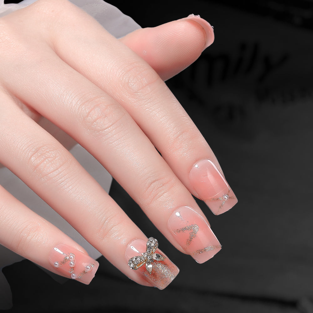 Fake Nail Patches Hand Wearing Art