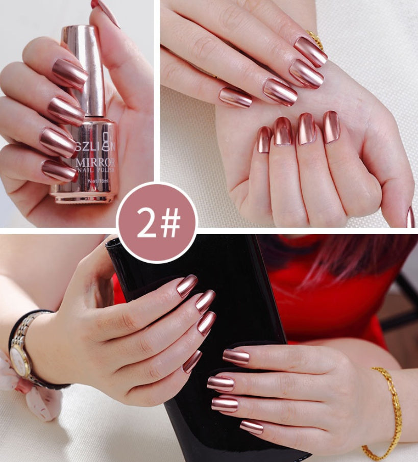 SZLIAN Mirror Silver Nail Polish