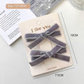 Simple Elegant Girl Velvet Bow Hair Clip Headdress