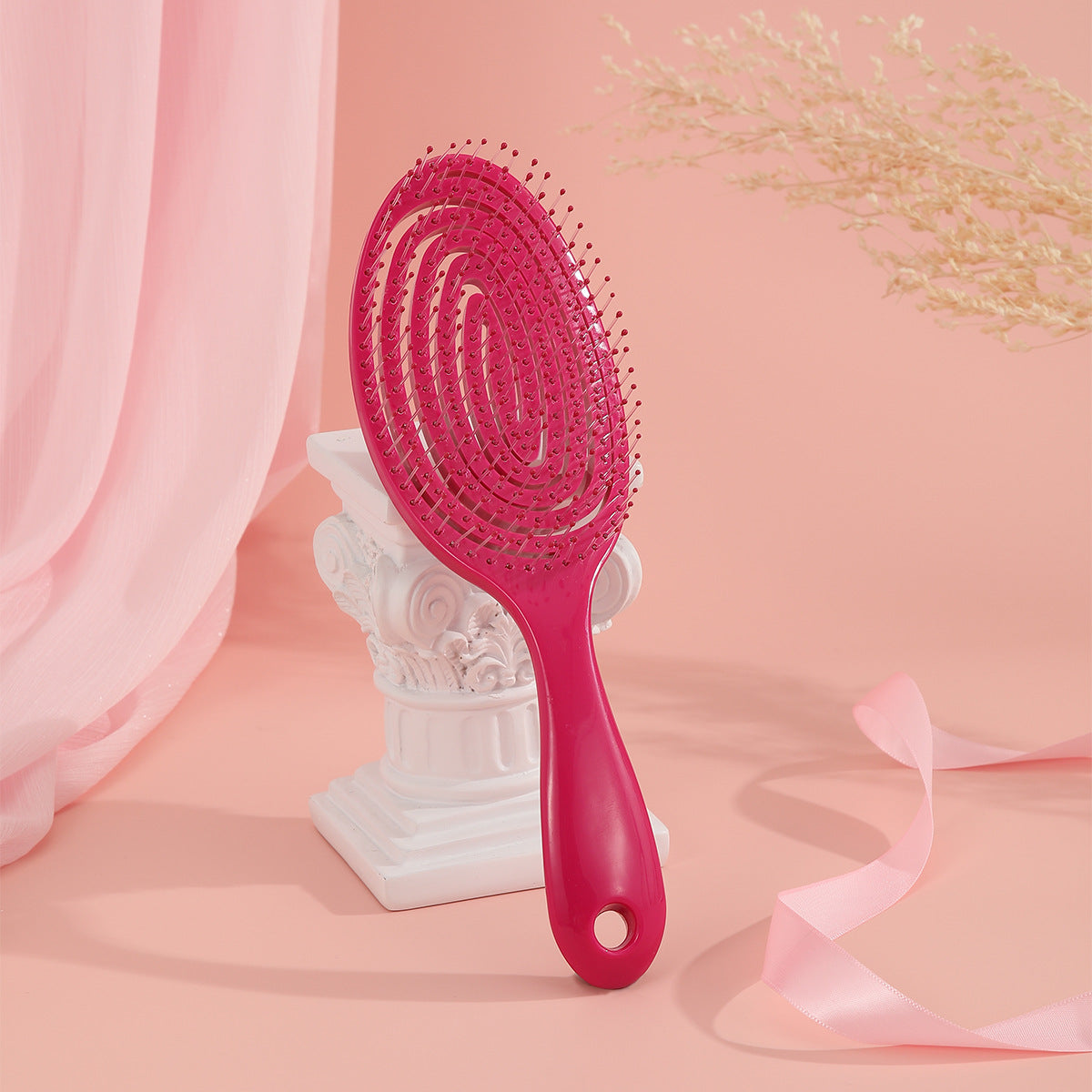 Hollow Hair Handheld Candy Color Dry Comb