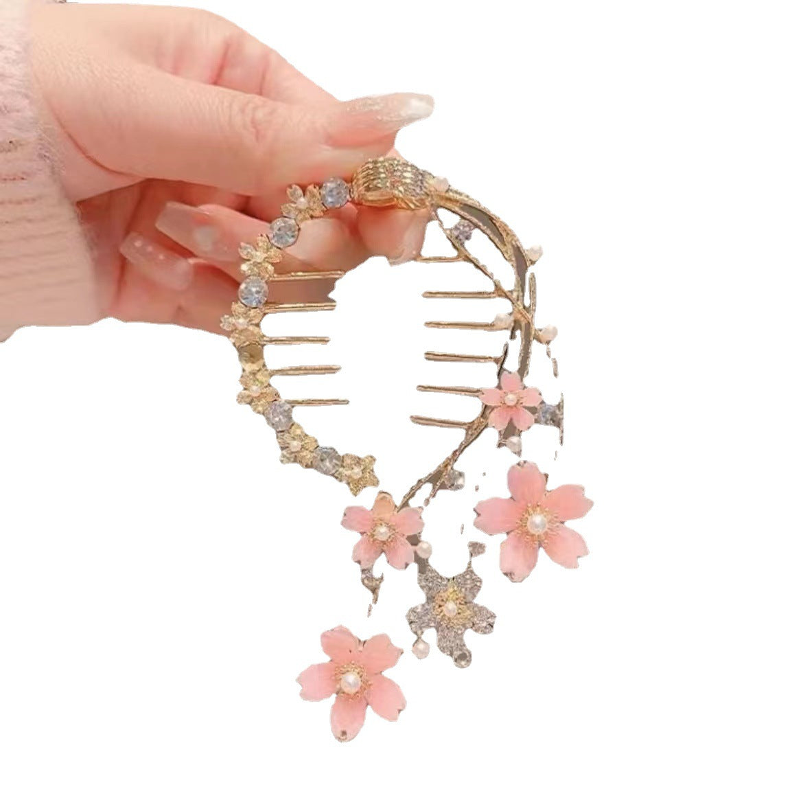 Cherry Blossom Hairpin Female Side Clip