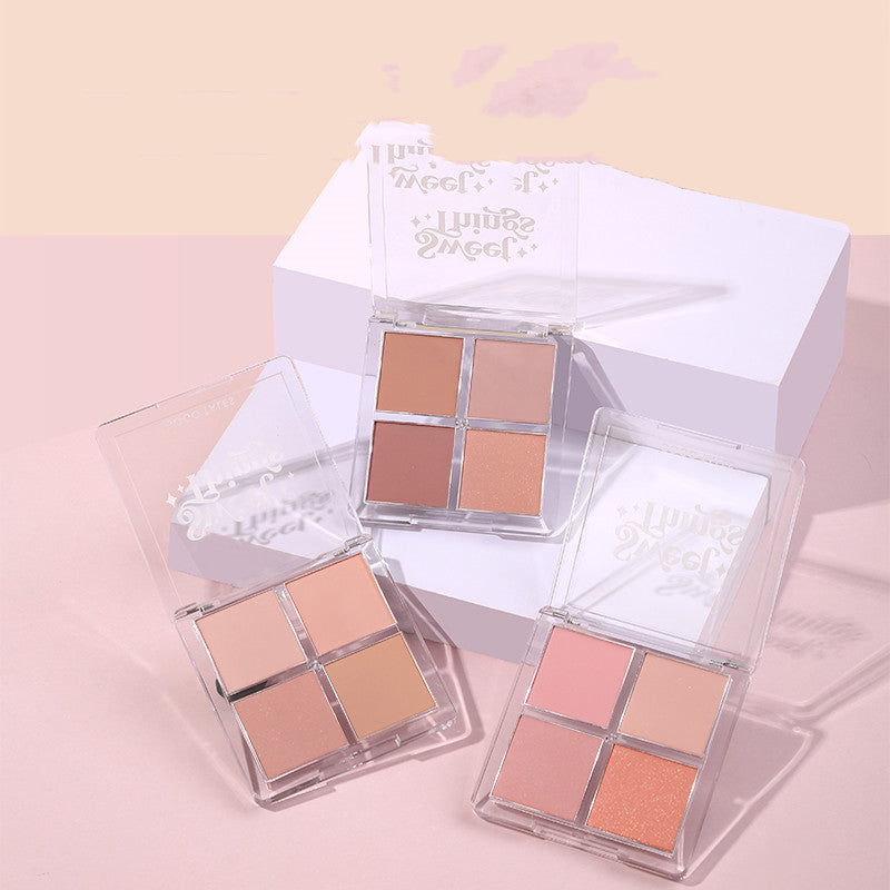 Sweet Things Four-color Vitality Blush Pan Peach Nude Makeup