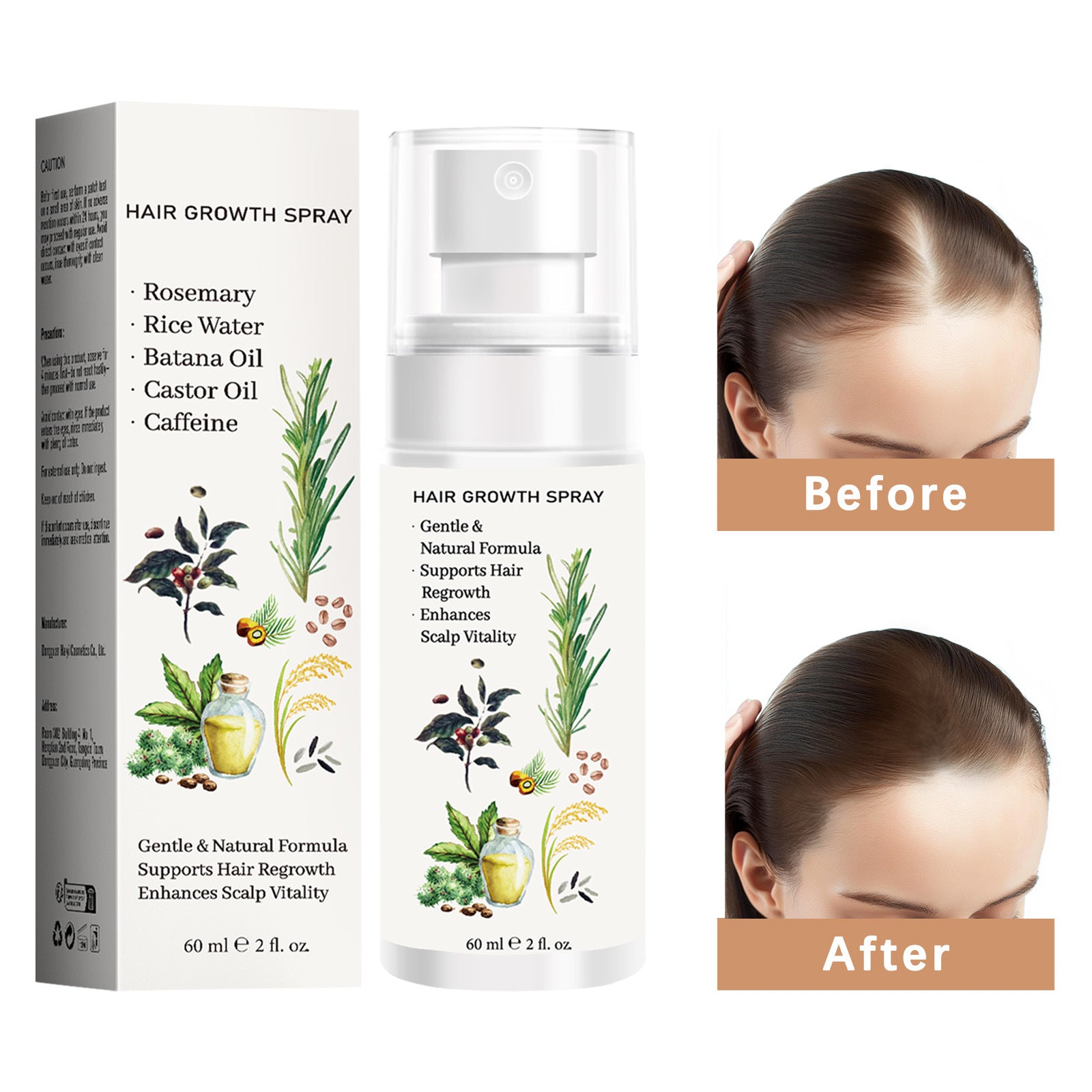 Hair Styling Cream Spray Sparse Solid Dense