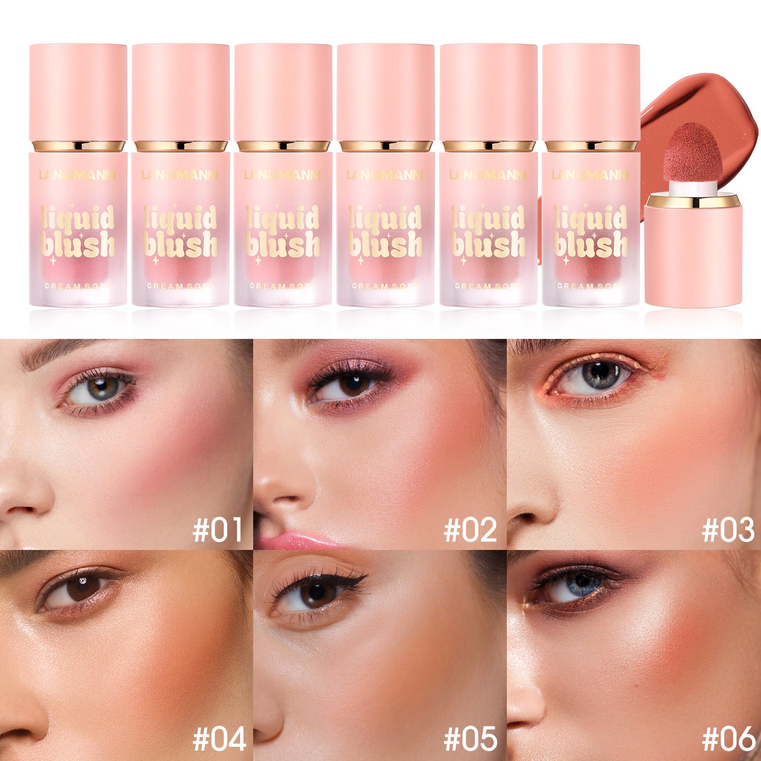 Langmanni Liquid Blush Facial Makeup Repair