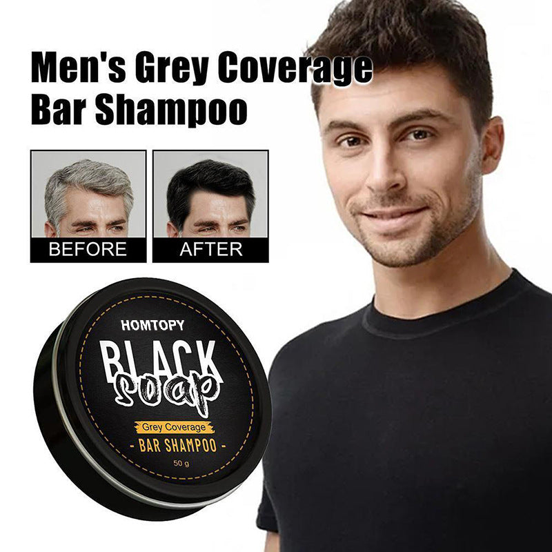 Men's Shampoo Soap For White Hair Softening And Care