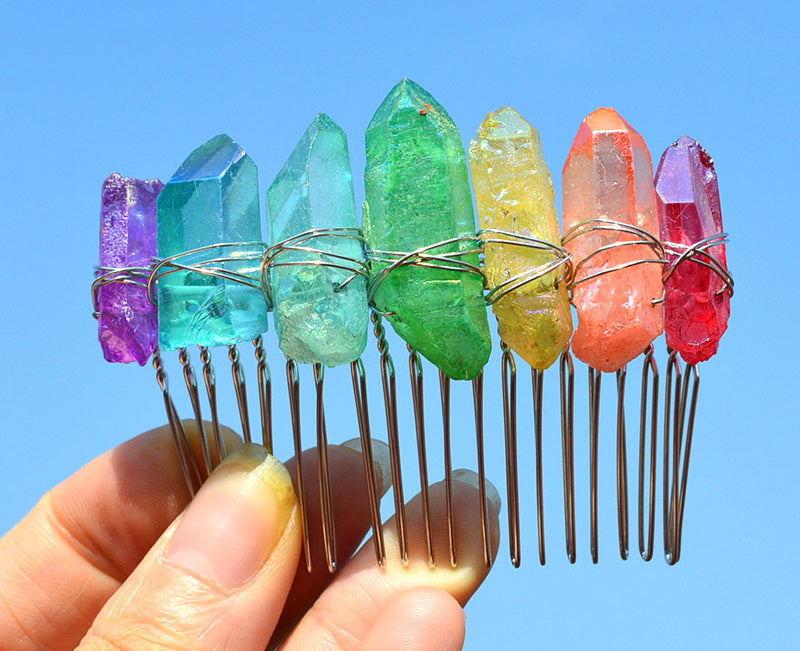 Natural Plated Two Colour 20 Tooth Hair Comb Diy