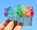 Natural Plated Two Colour 20 Tooth Hair Comb Diy