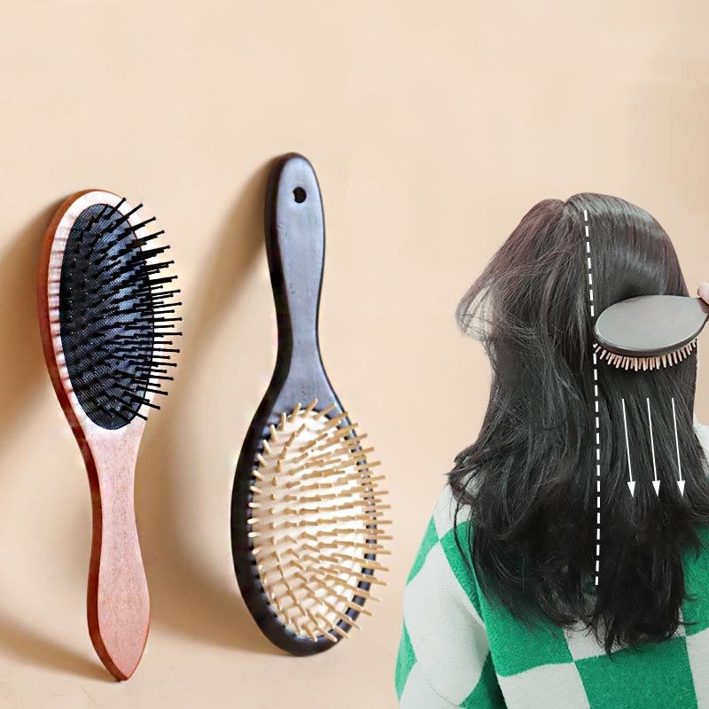 Shunfa Double Color Bamboo And Wood Large Plate Comb Set