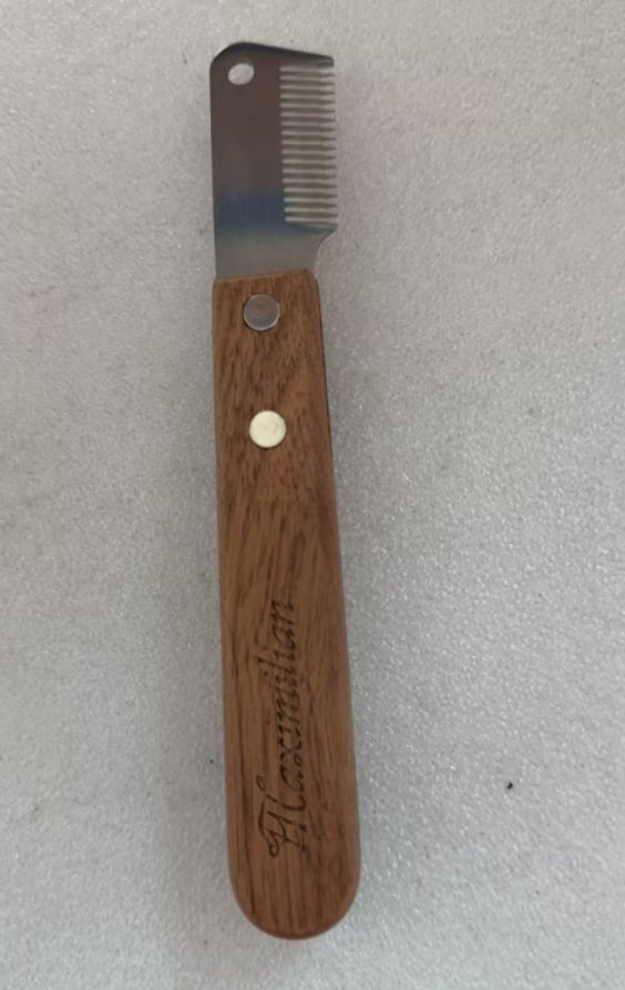 Pet Plucking Knife Comb Wooden Handle Terrier Dog Supplies Pet Shaving Knife Styling Grooming Comb