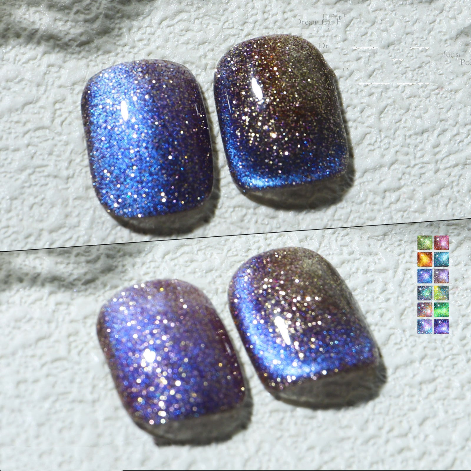 Misscheering Aurora Mystical Galaxy Cat-Eye Shiny Nail Gel Polish