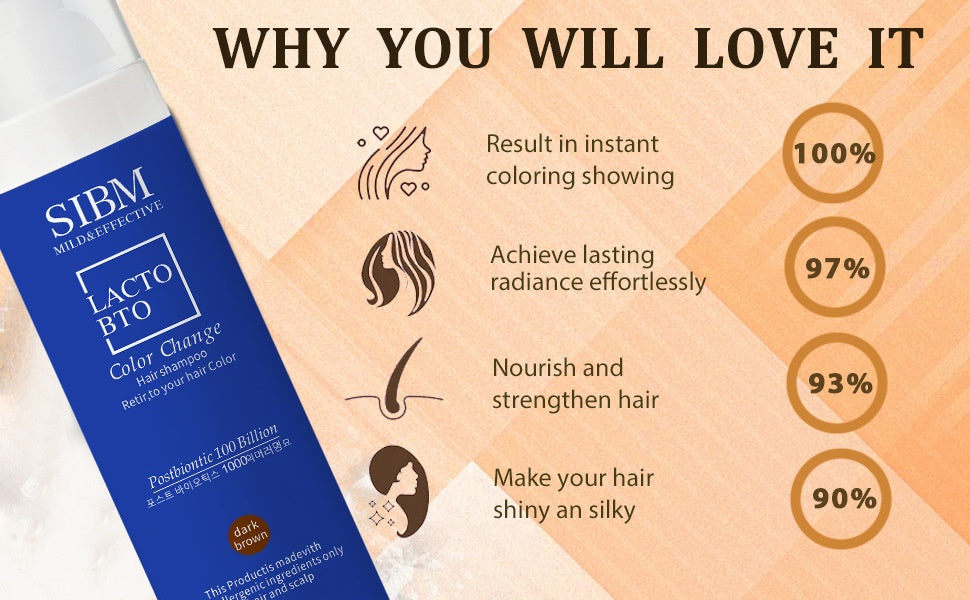 Dyeing And Fixation Shampoo Plant Formula Mild Coloring Cover White Hair Hair Dye