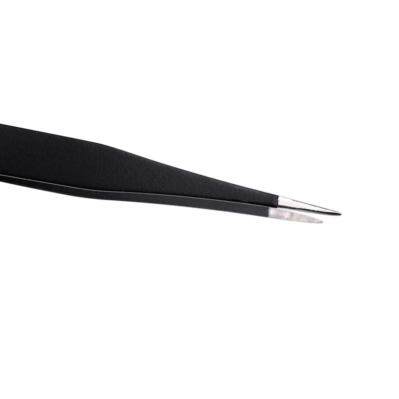 Anti-static nail art black tweezers nail clip