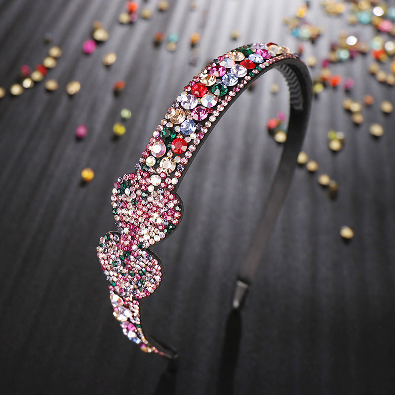 Korean Headband Czech Drill Headband Press Hair Non-slip Hairpin Love Headdress