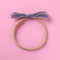 Nylon Hair Cord Soft Flannel Bow Hair Tie