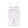 CS-57 Long Ballet Jelly White Fake Nail Tip Wear Nail Stickers Finished Product 24 Pieces