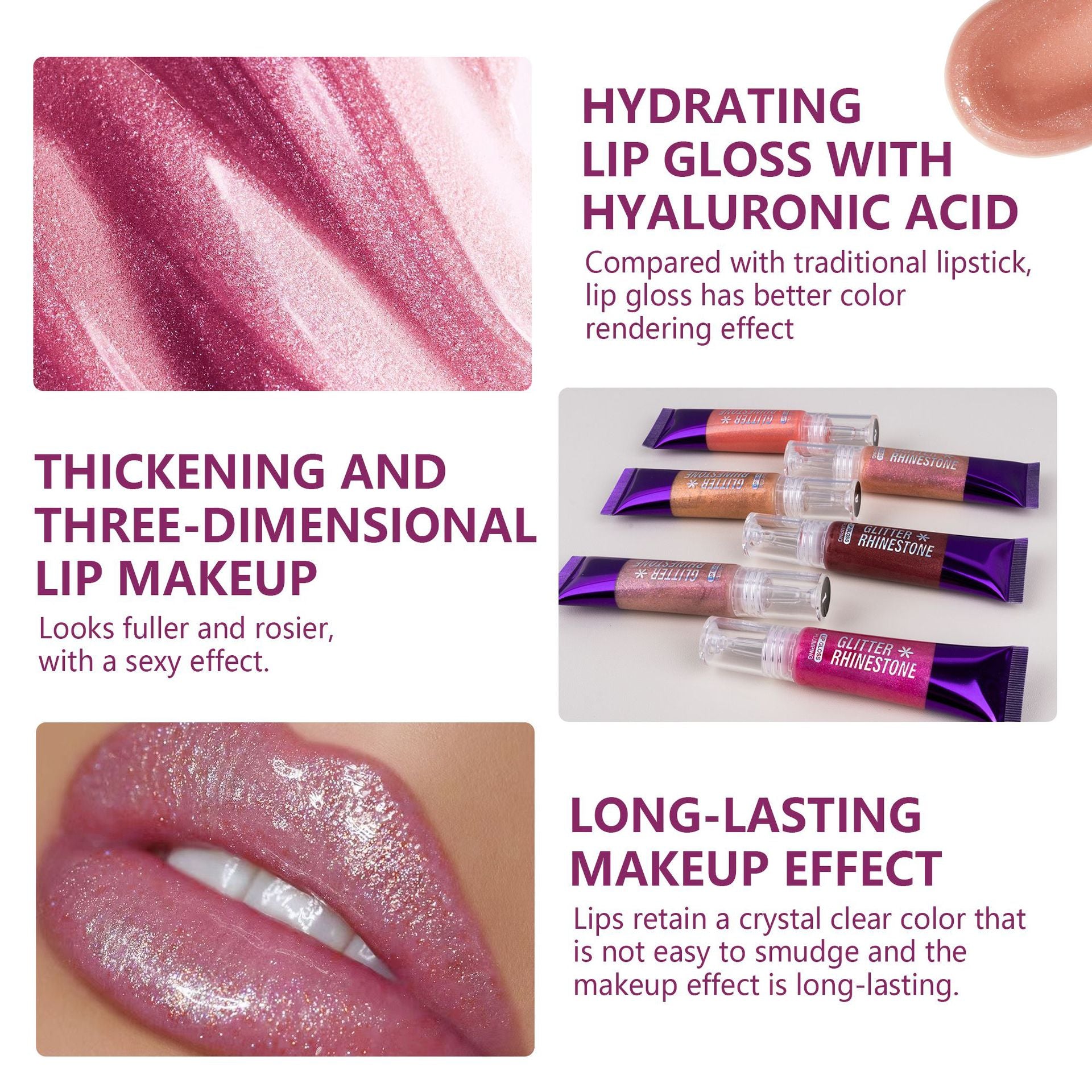 Hose Lip Gloss Lip Balm Hydrating No Stain On Cup Lip Care Oil