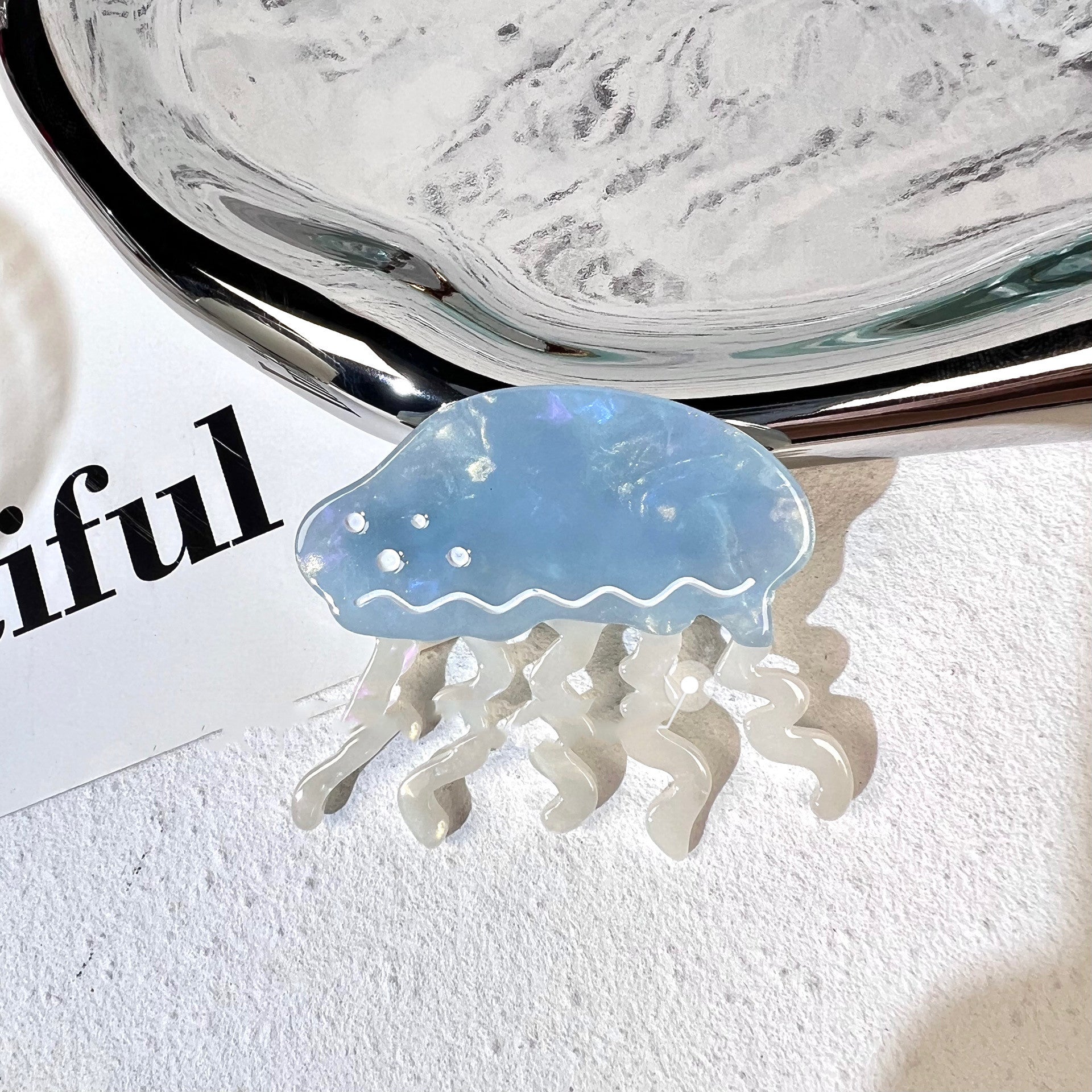 Beach Series Acetate Side Clip Starfish Conch