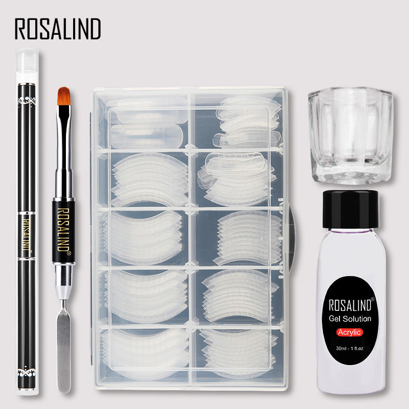 Rosalind Nail Art Modeling Quick Extension Liquid Gel Nail 30ML Extension Glue Tool Set 3pcs