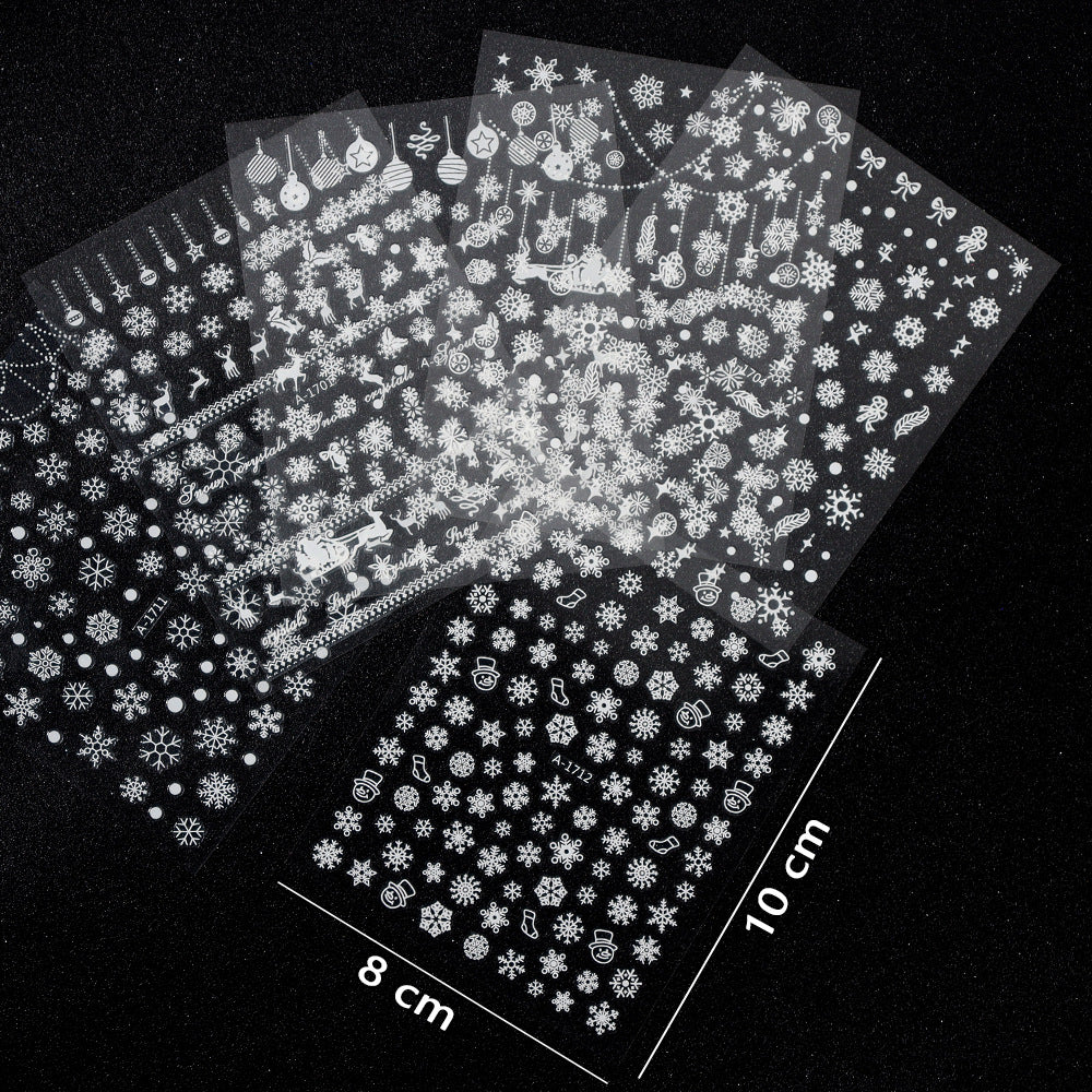 Christmas Snowflake Laser Nail Decoration Stickers