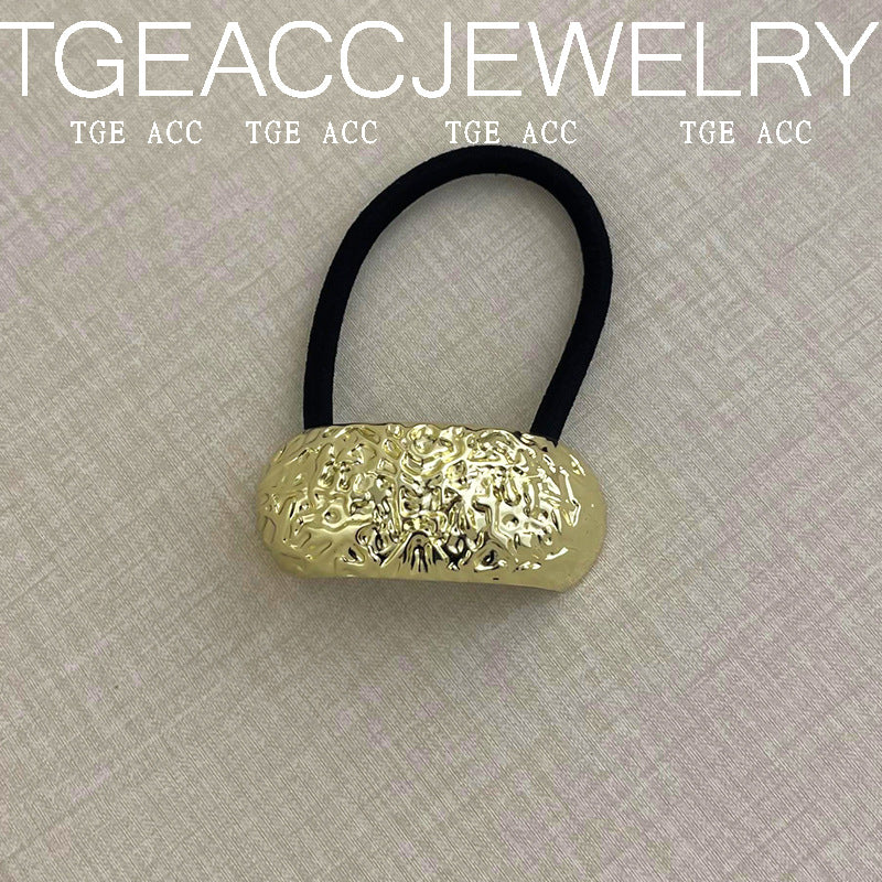 European And American Cold Style Geometric Metal Concave-convex Stretch Retro Head Rope