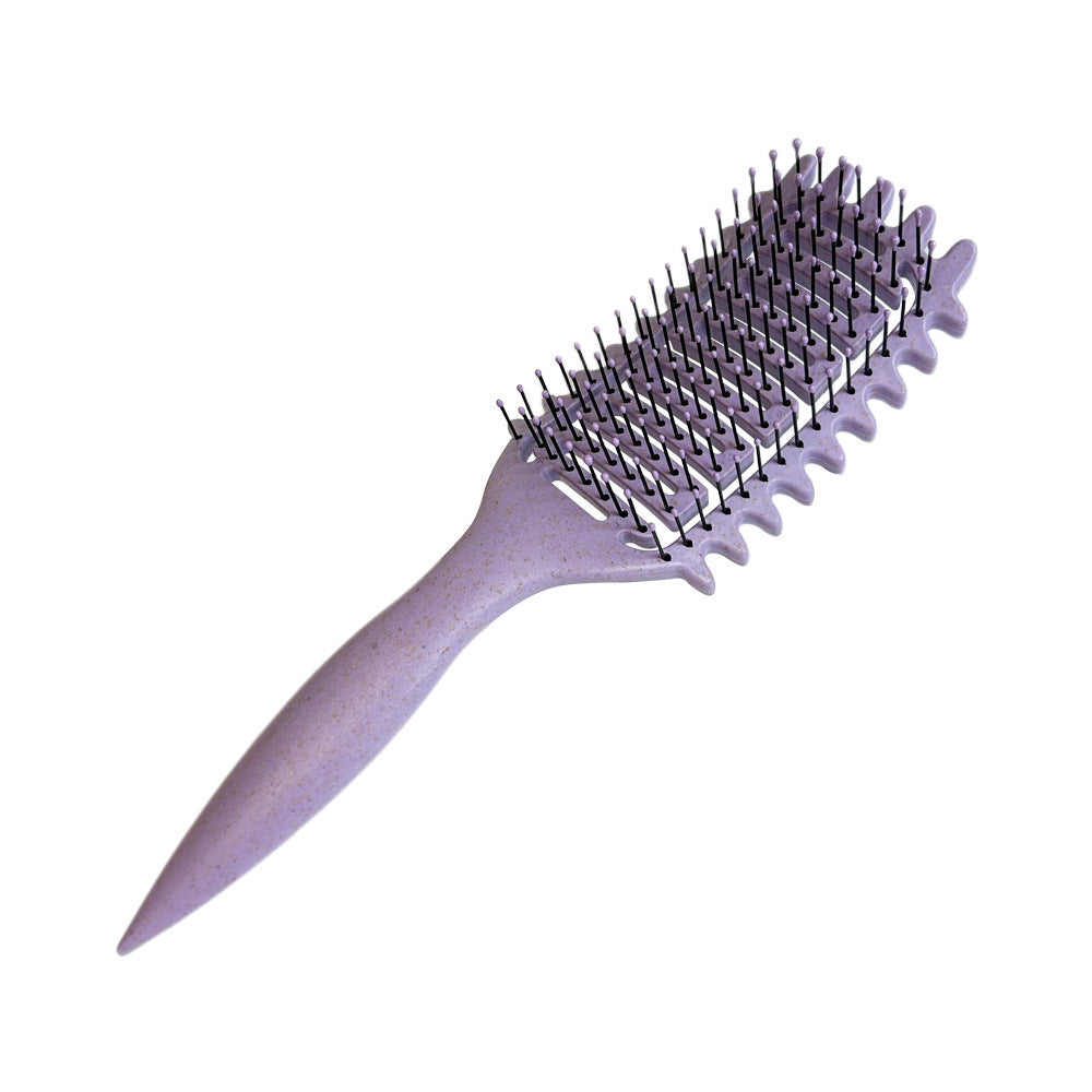 Bounce Curl Definition Shape Fluffy Hair Hollow Comb Wet And Dry Dual-use Head Massage Comb