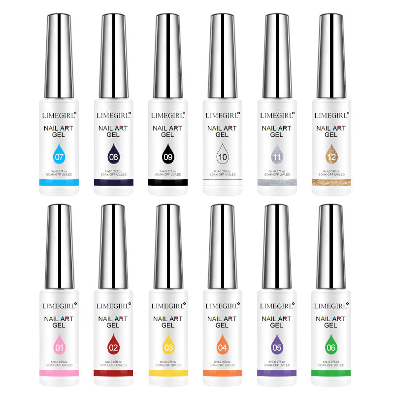 LimeGirl Nail Art Drawing Glue Phototherapy Painted Glue Spray Paint
