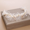 Children's Fashion Pearl Flower Golden Leaf Headdress