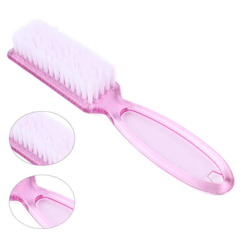 Transparent Long Handle Nail Brush Nail Plastic With Handle Dusting Brush