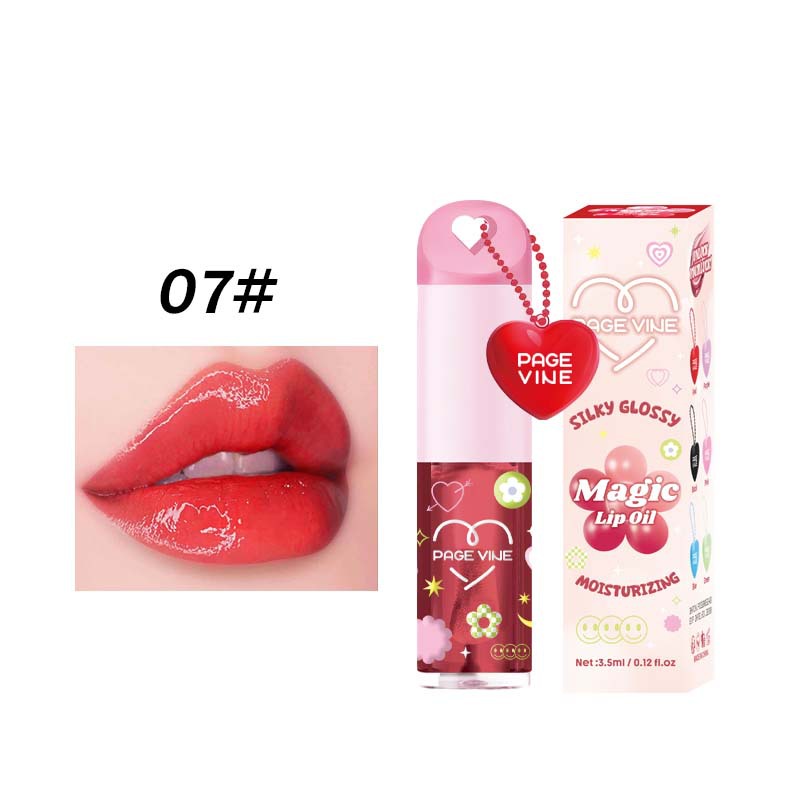 Temperature Change Water Light Lip Lacquer Love Pendant Moisturizing Lip Gloss