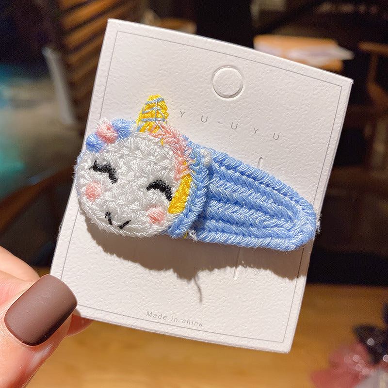 Korean children's knitting hairpin