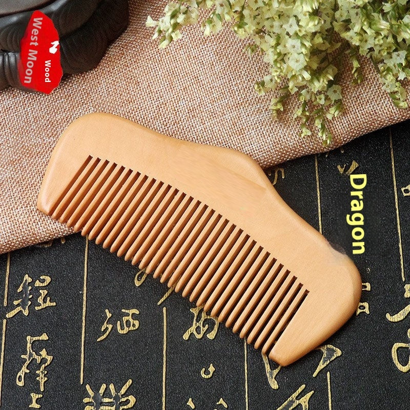 Solid Wood Portable Mahogany Comb