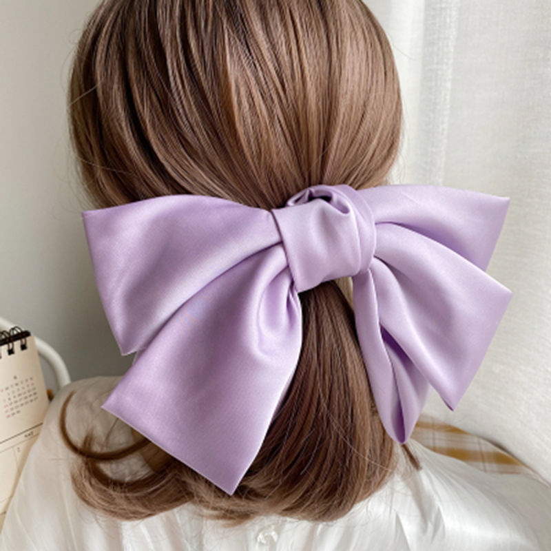 Retro Oversized Spring Clip Pearl Bow Tiara Card